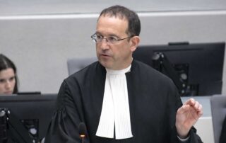 Nicholas Kaufman speaks during ICC confirmation hearing in The Hague, February 2026