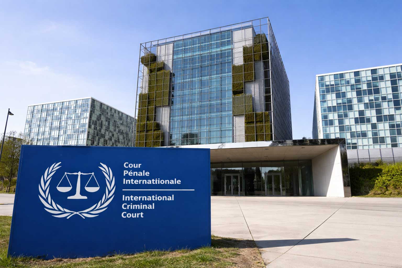International Criminal Court headquarters building in The Hague, Netherlands