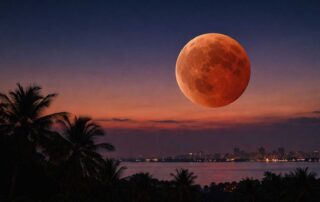Total lunar eclipse blood moon rising over the Philippines on March 3, 2026